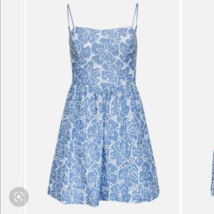 Lilly Pulitzer - Chambray Fit & Flare Dress w/ Lace